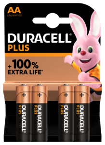 Duracell Plus AA Alkaline - Pack of 4