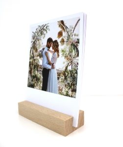 Adventa Wooden 4" Slot Stand for Retro Prints or Calendars