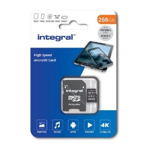 Integral Micro SD CARD 256GB - With Adaptor to SD Card