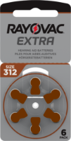 Hearing Aid Battery Size 312 Card of 6