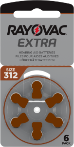 Hearing Aid Battery Size 312 Card of 6