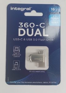 Integral 16GB 360 Dual USB-C 3.0