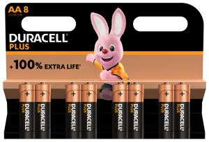 Duracell Plus AA Alkaline - Pack of 8