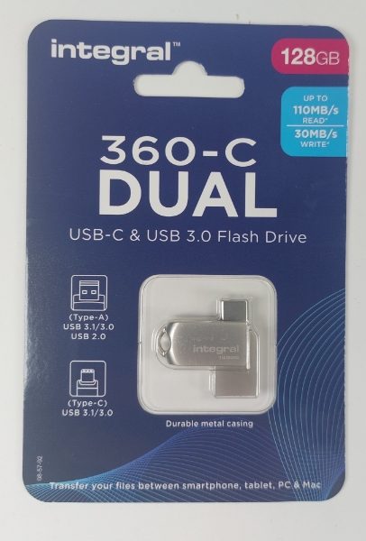 Integral 128GB 360 Dual USB-C 3.3