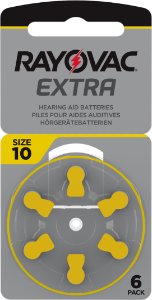 Hearing Aid Battery Size 10 Card of 6