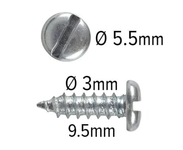 Wood Screws No.4 x 3/8" / 3mm x 9.5mm Pan Slotted pack 200