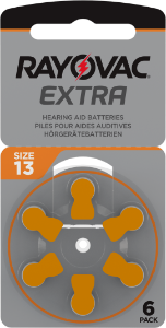 Hearing Aid Battery Size 13 Card of 6