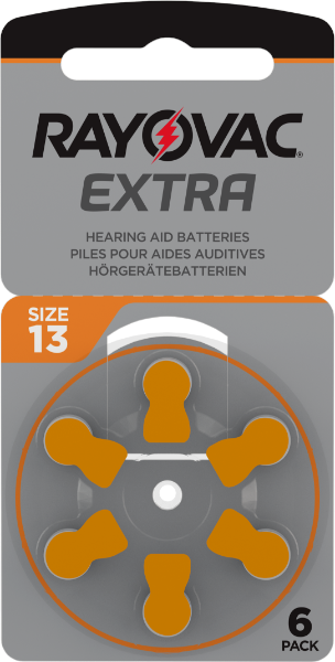 Hearing Aid Battery Size 13 Card of 6